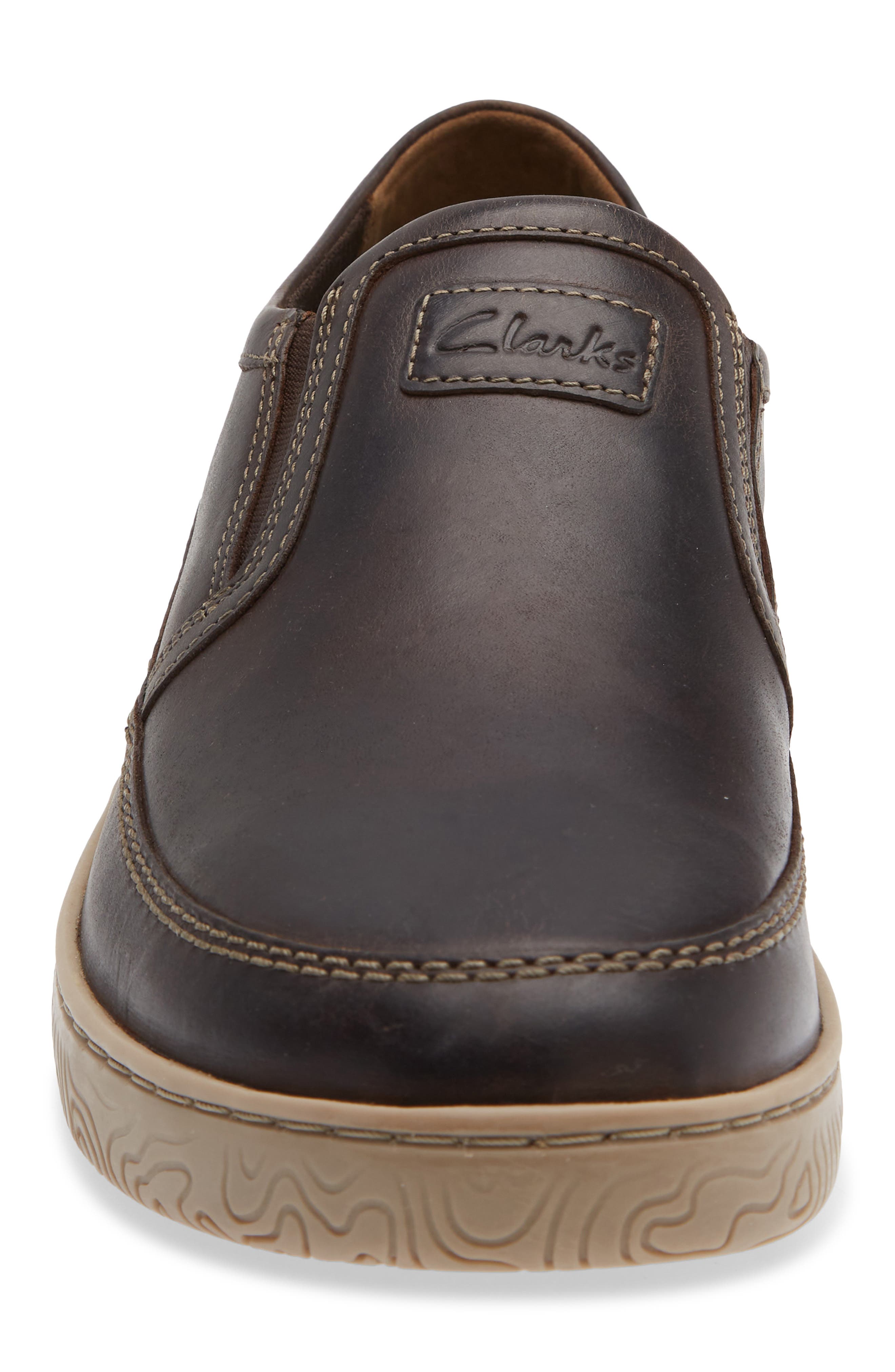 Clarks<sup>®</sup> <p>Hodson Step Leather Slip-On Sneaker (Men)</p>, Alternate, color, Beeswax