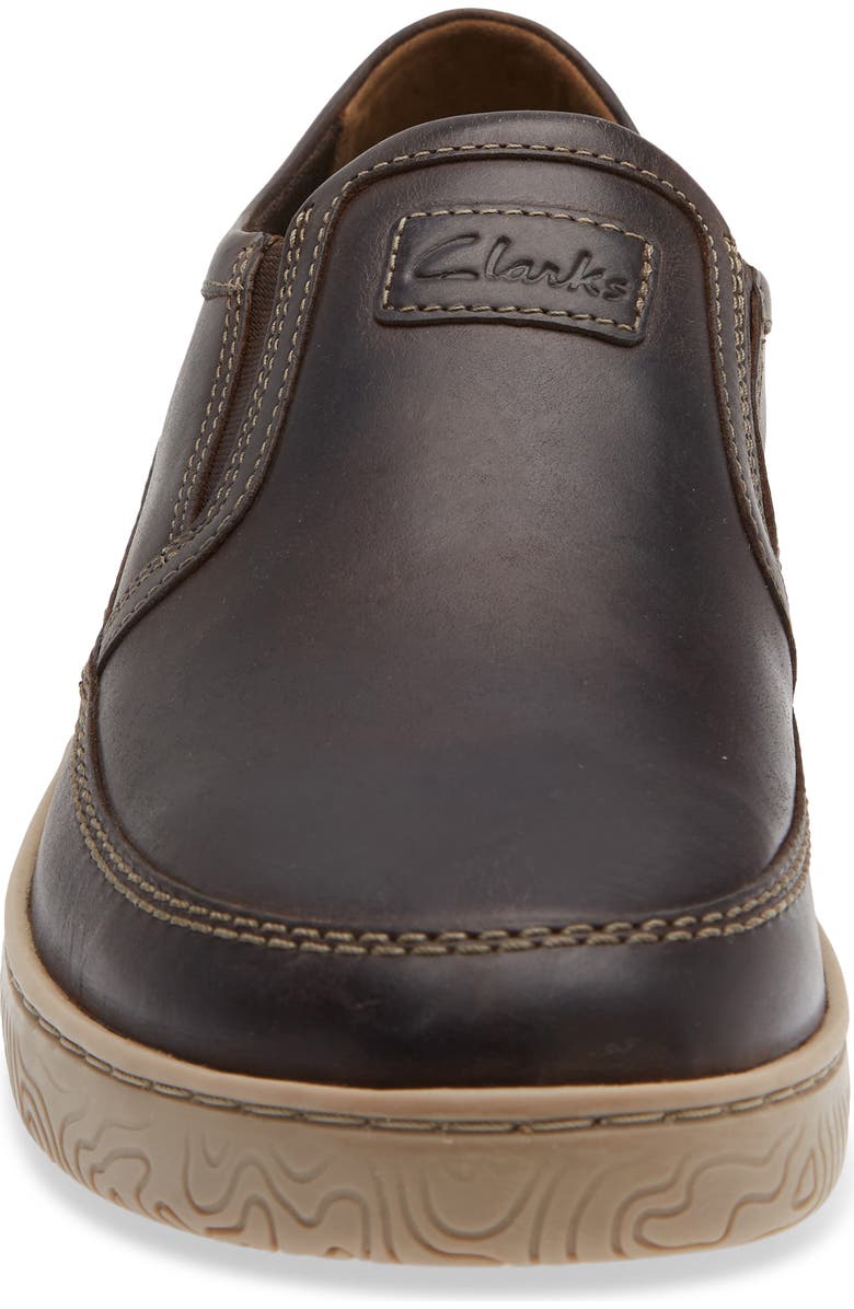 Clarks<sup>®</sup> <p>Hodson Step Leather Slip-On Sneaker (Men)</p>, Alternate, color, Beeswax