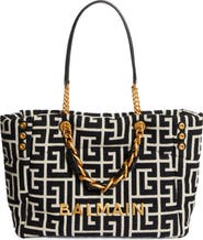 Balmain 1945 Soft Monogram Jacquard Tote