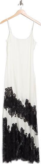 Silvana Lace Inset Silk Gown