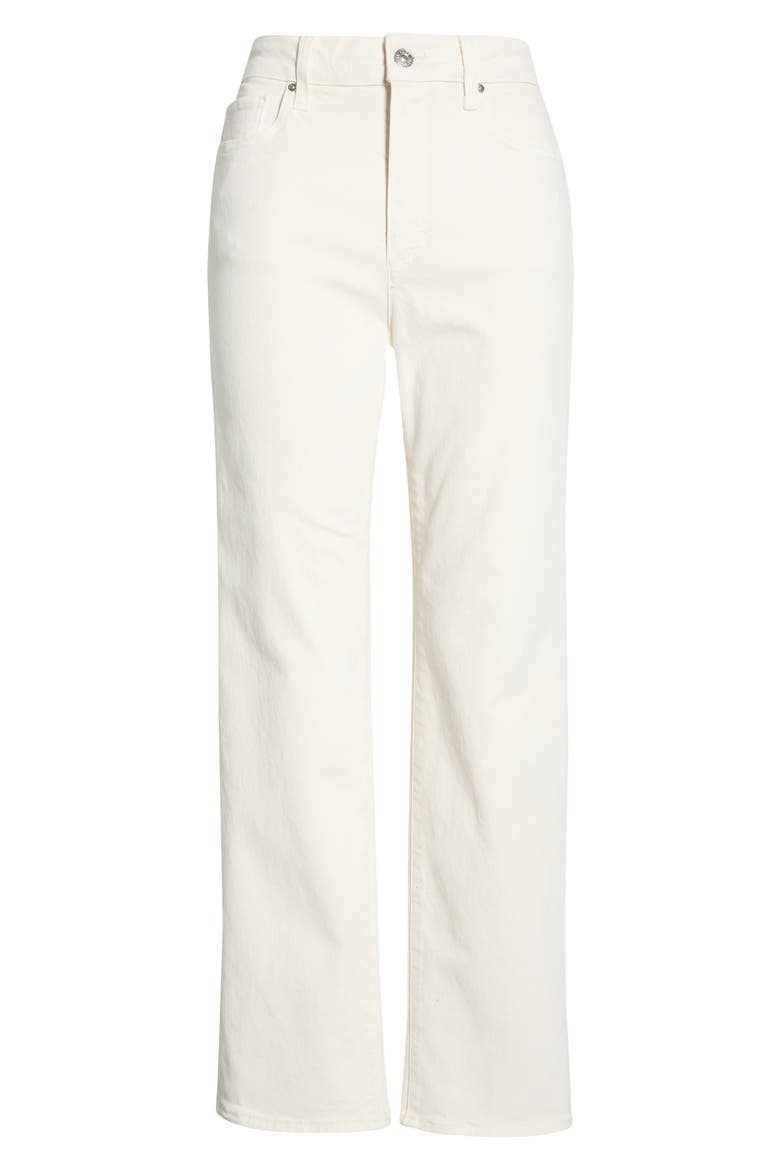 Stevie High Waist Ankle Straight Leg Jeans, Alternate, color, CREAM CLOUD