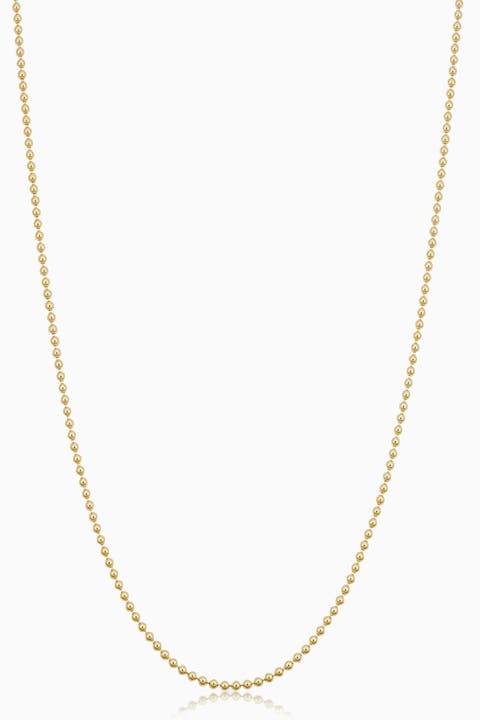 14K Gold Have A Ball Chain Necklace