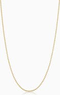 Oradina 14K Gold Have A Ball Chain Necklace