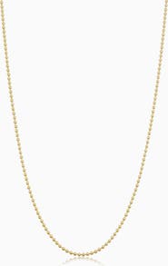 Oradina 14K Gold Have A Ball Chain Necklace