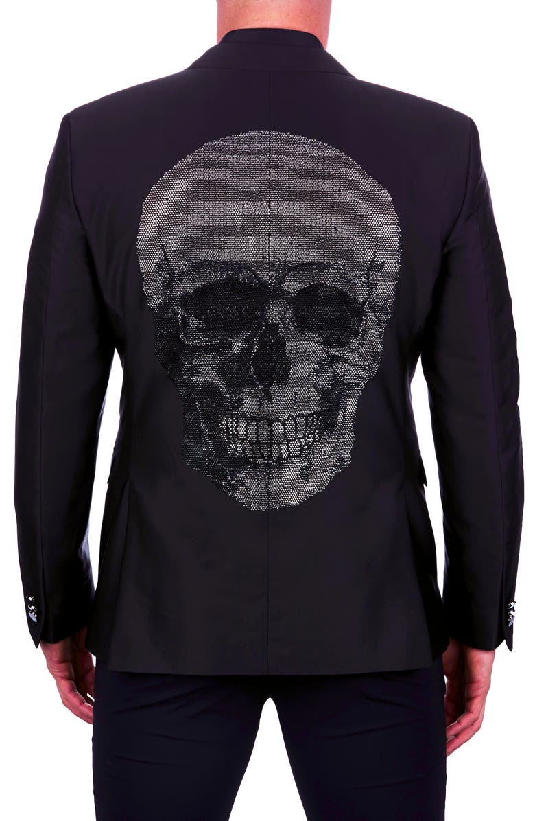 Maceoo Socrates Skull Black Blazer, Alternate, color, Black