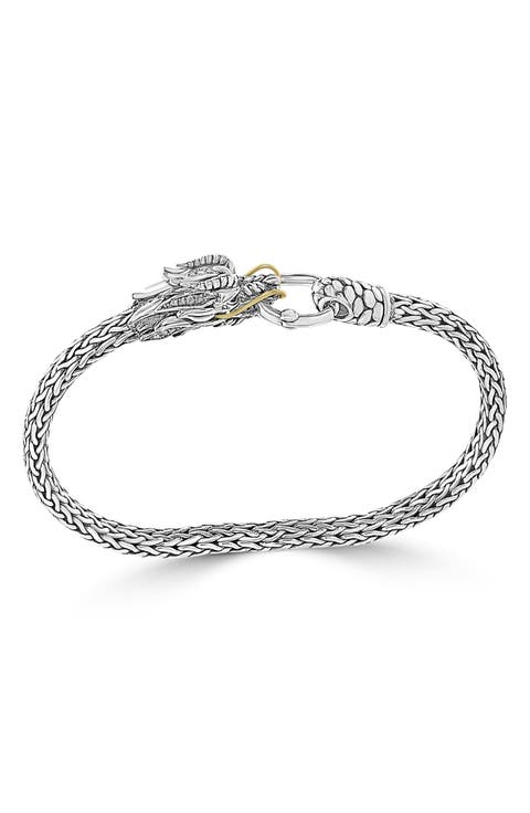 Pavé Diamond Tulang Naga Chain Bracelet