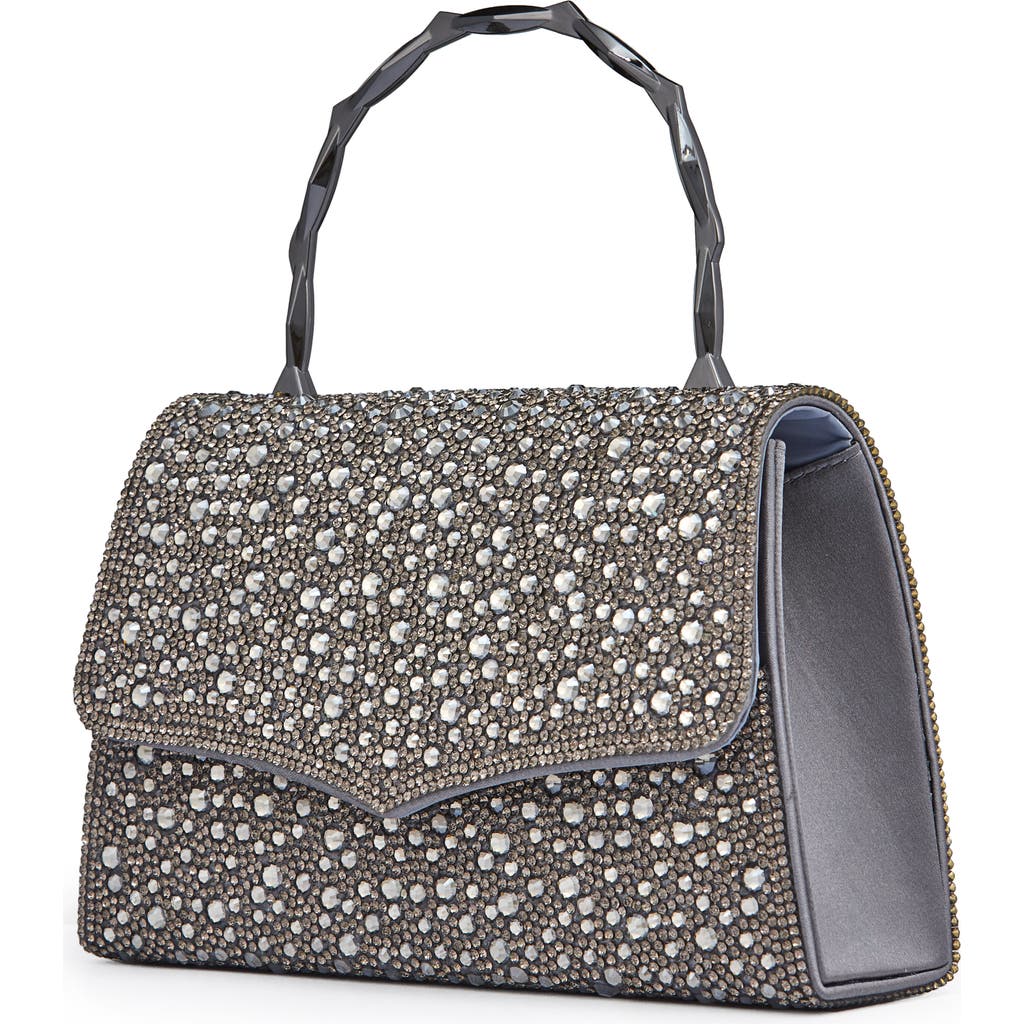 Lady Couture Chic Evening Handbag With Handle In Gray