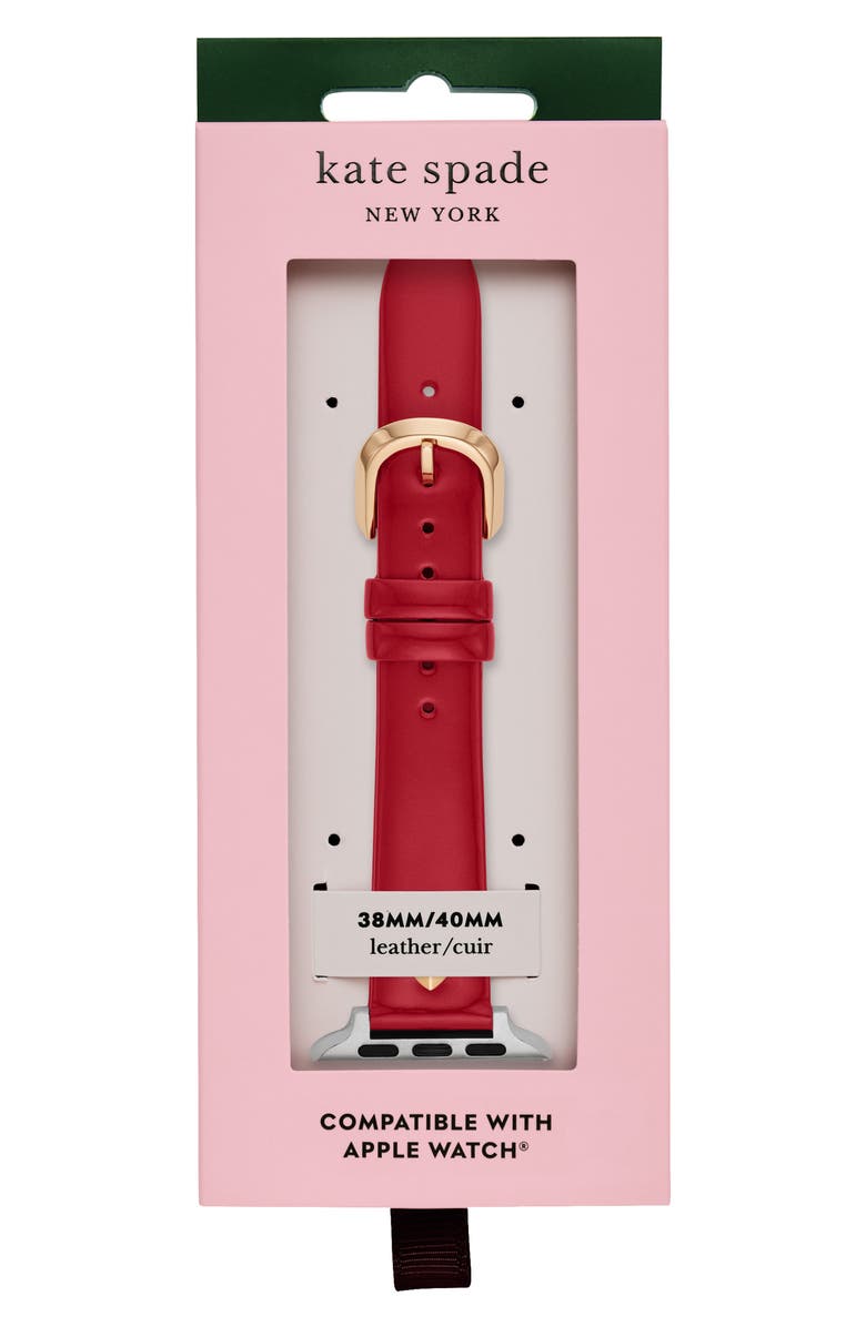 Kate Spade New York Apple Watch<sup>®</sup> patent leather band, Alternate, color,