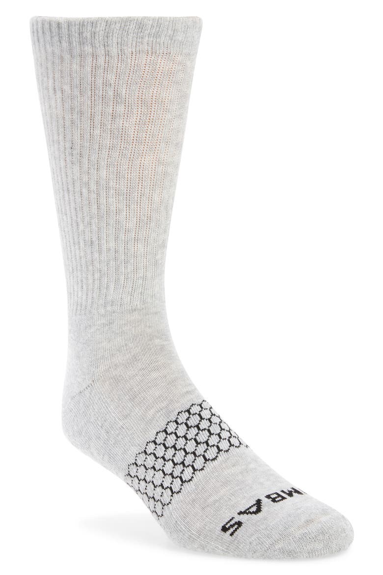 Solid Calf Socks, Main, color, GREY