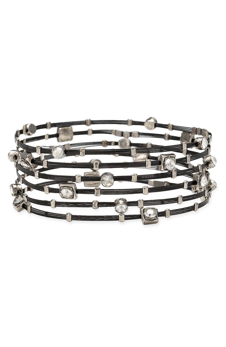 Seasonal Whispers Crystal & Metal Bangles, Main, color, 