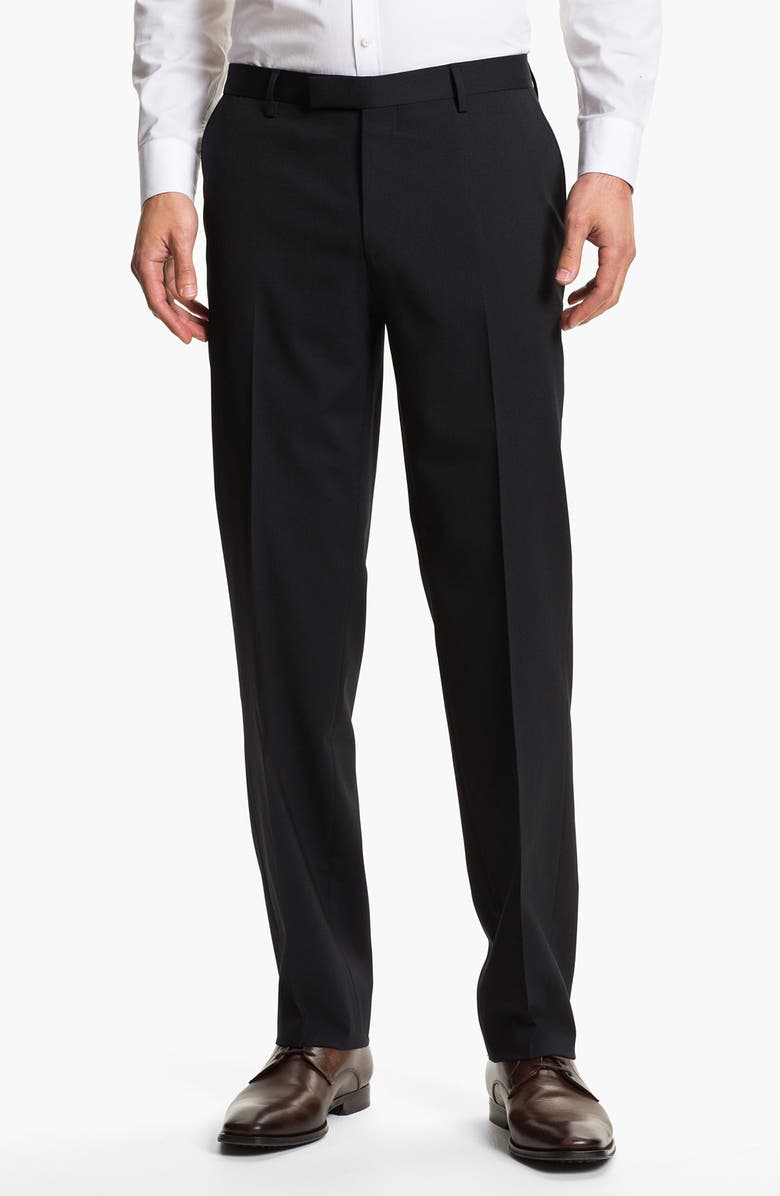 Sand Trim Fit Wool Blend Suit, Alternate, color, Navy