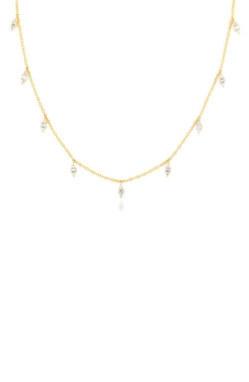 Ef Collection Diamond Mia Necklace In 14k Yellow Gold
