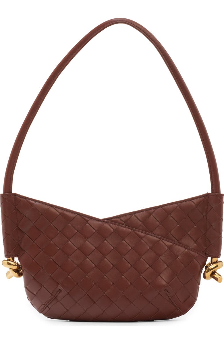 Bottega Veneta Mini Solstice Intrecciato Leather Hobo Bag, Alternate, color, 2506 Sapele-Muse Brass
