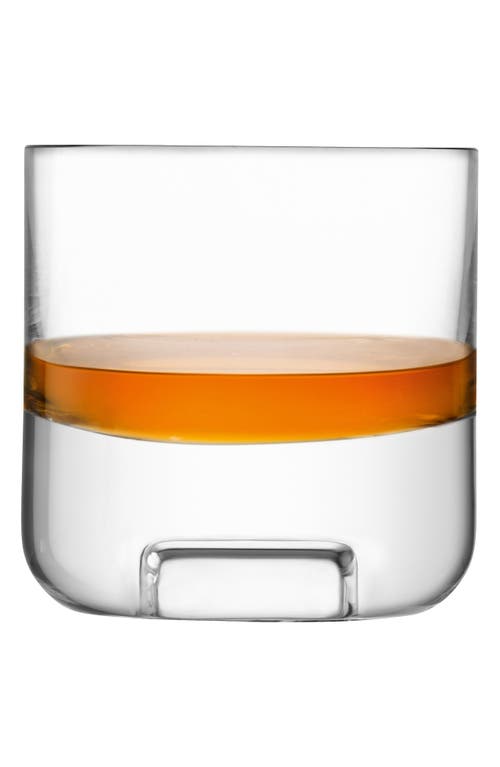 Lsa Cask Whiskey Decanter & Set Of 2 Glass Tumblers In Transparent