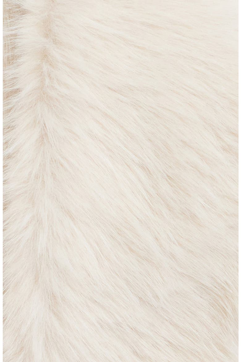 Crystal Embellished Faux Fur Neckerchief, Alternate, color, BLONDE/ PEARL/ CLEAR