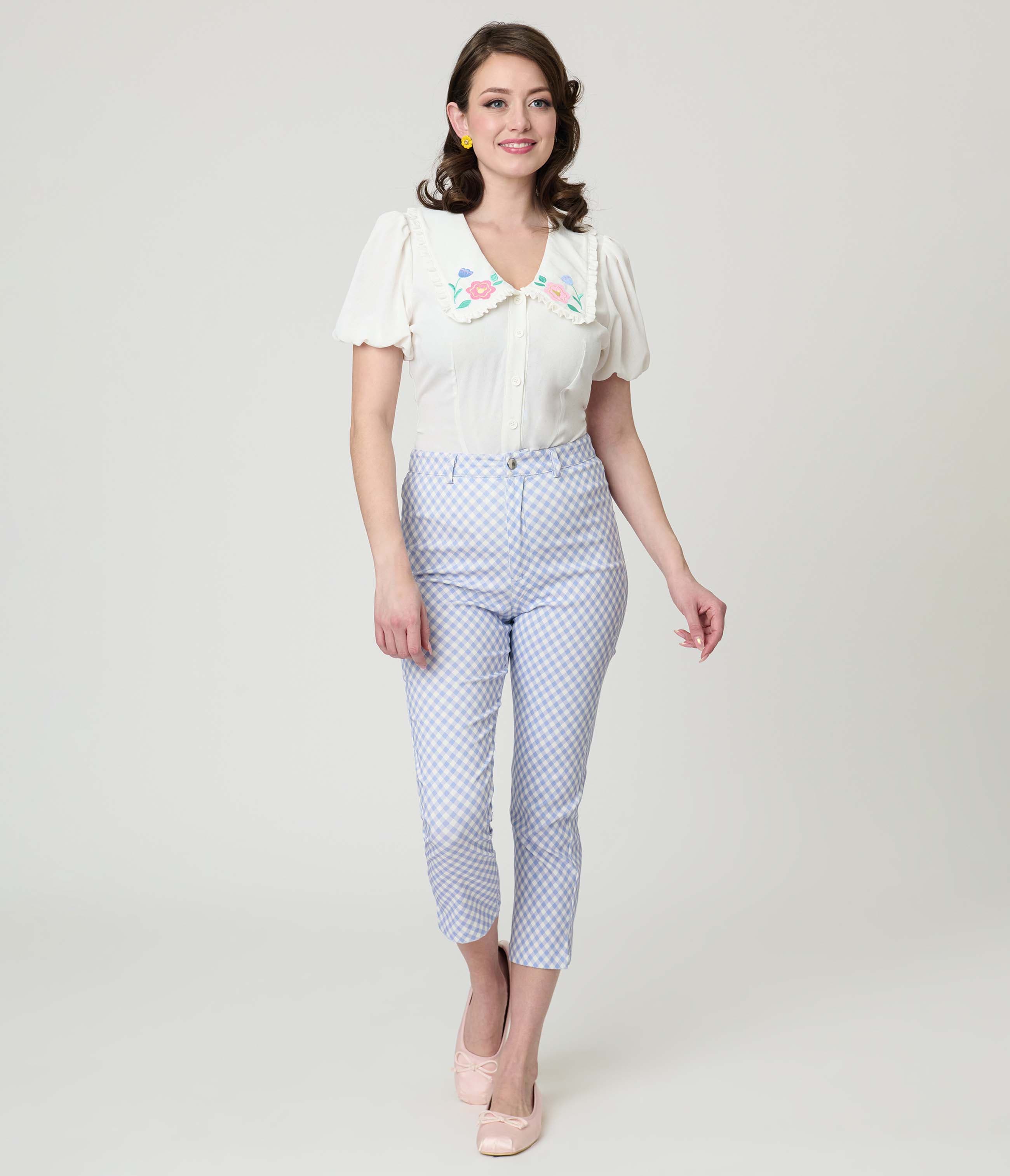 Baby Blue Gingham Print