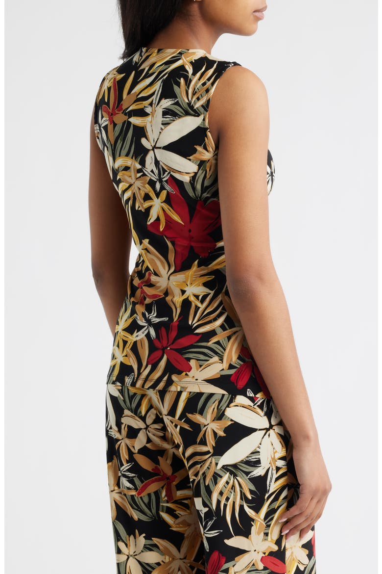 Sleeveless Print Wrap Top, Alternate, color, ANNE BLACK MULTI