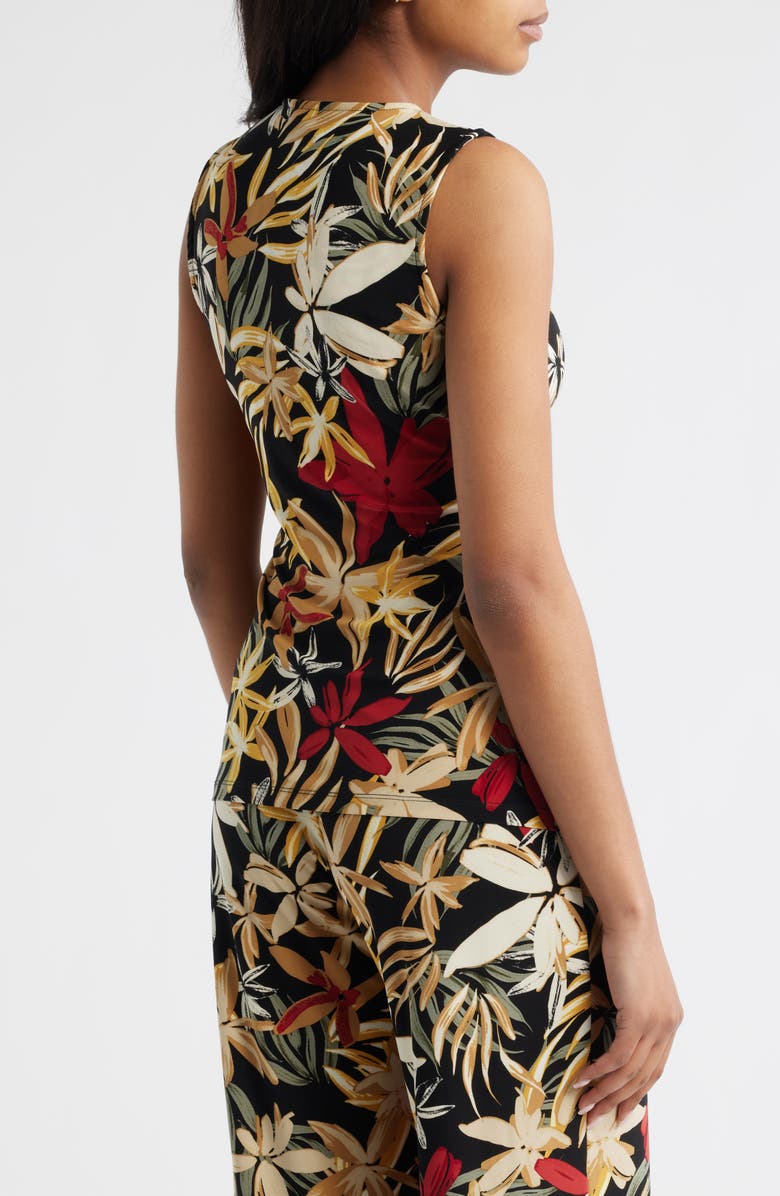 Anne Klein Sleeveless Print Wrap Top, Alternate, color, 