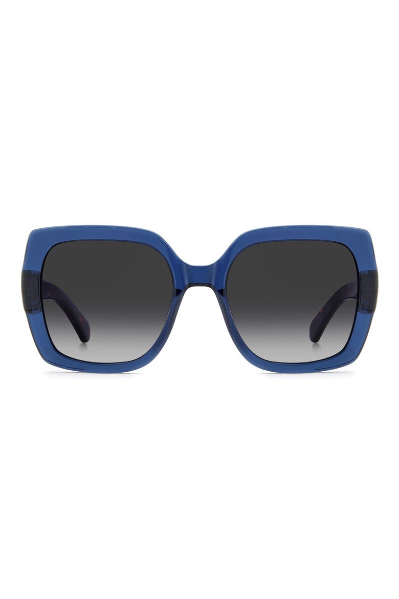 amaya 55mm gradient square sunglasses, Main, color, BLUE/ DARK GREY SF