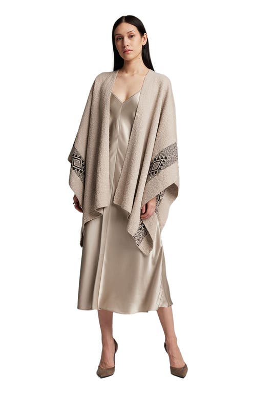 Voz Long Estrella Duster in Textured Cotton in Stone/black  product