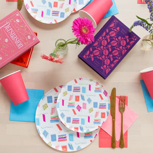 Jollity & Co Book Club Dessert Plates In Assorted Pre-pack