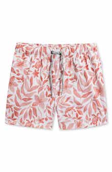 Vintage Summer Kids' Turtle Print Swim Trunks