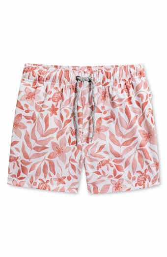 Vintage Summer Kids' Turtle Print Swim Trunks