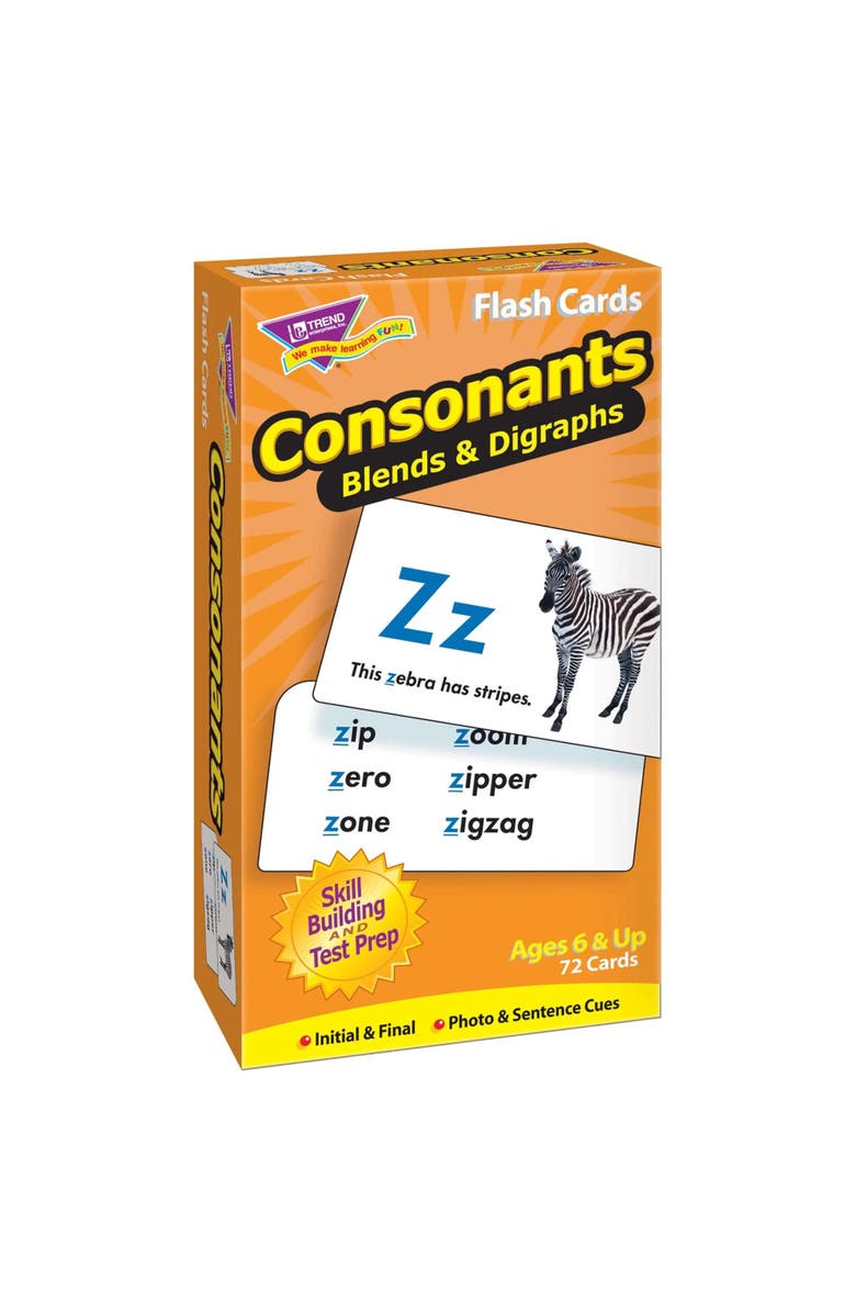 TREND enterprises, Inc. Consonants Flash Cards, Main, color, Multicolored