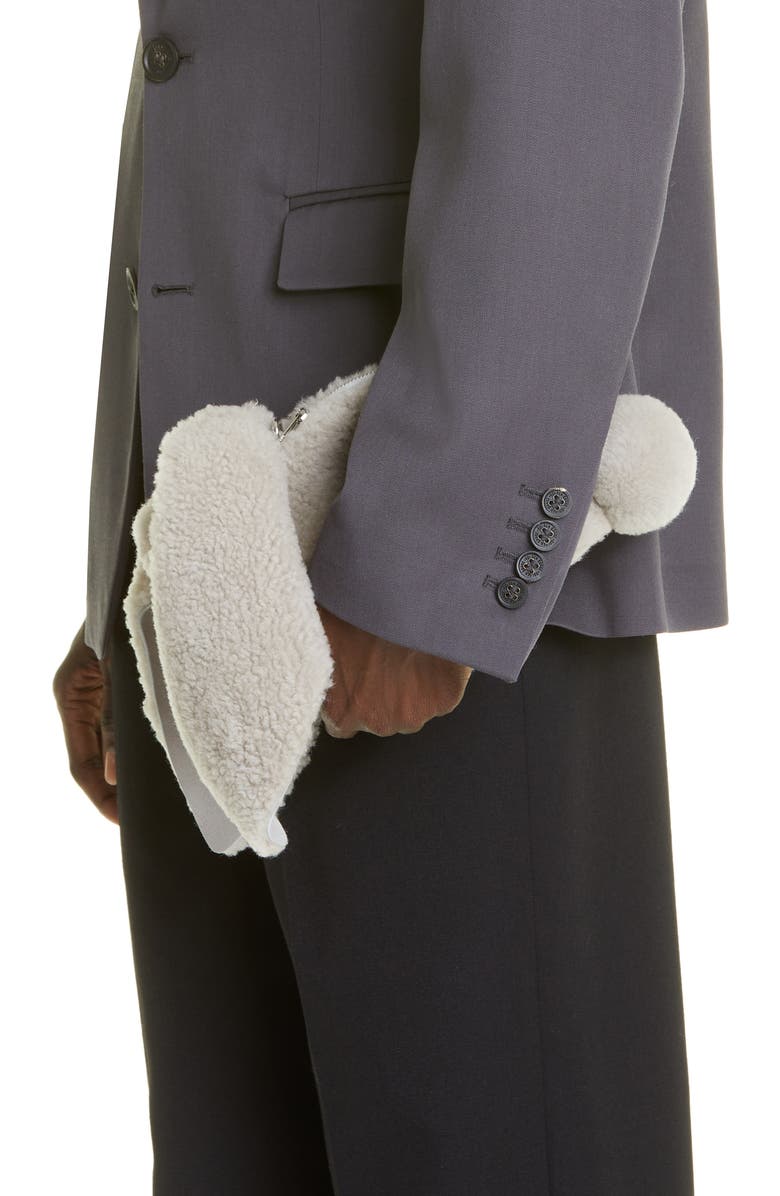 Loewe Bunny Genuine Shearling Bag, Alternate, color,