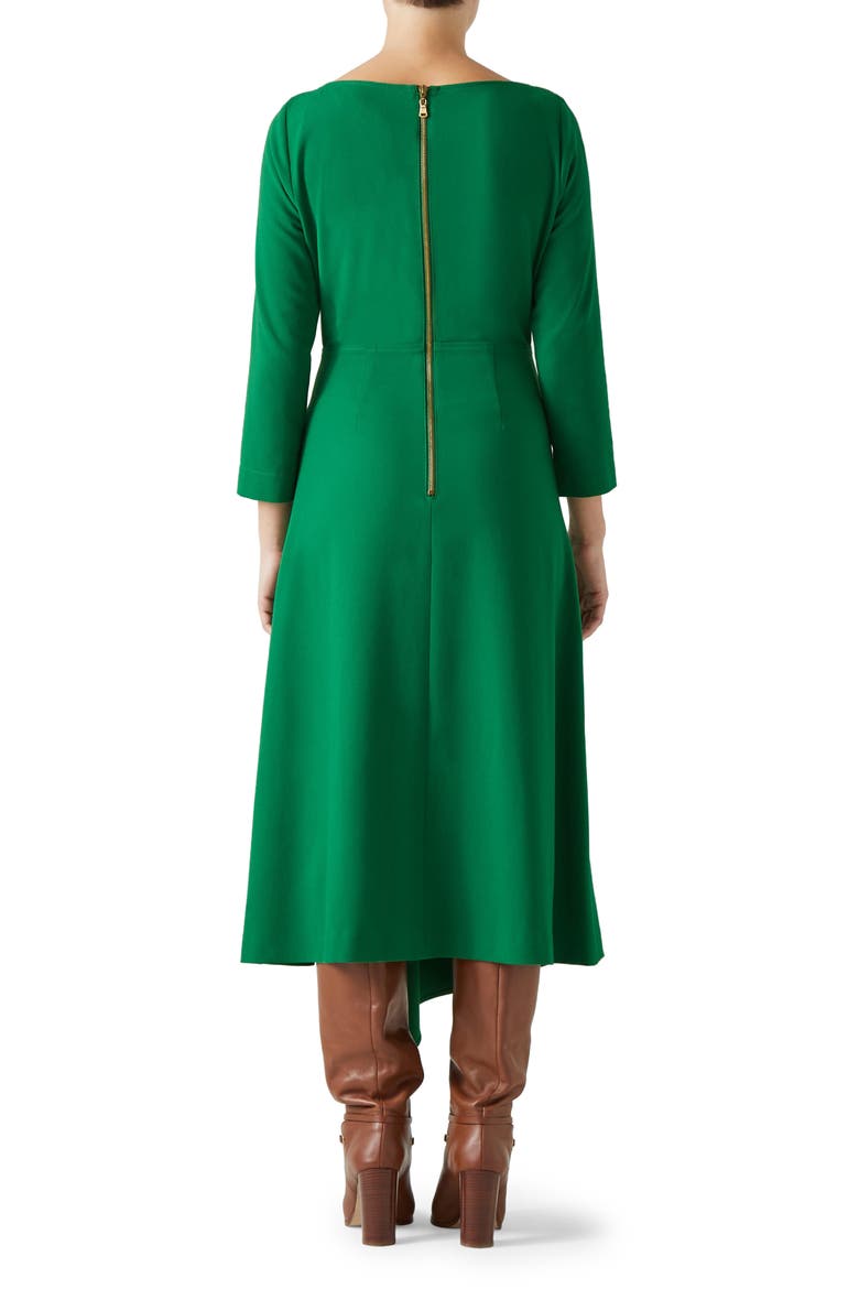 Lena Asymmetric Waterfall Dress, Alternate, color, GREEN