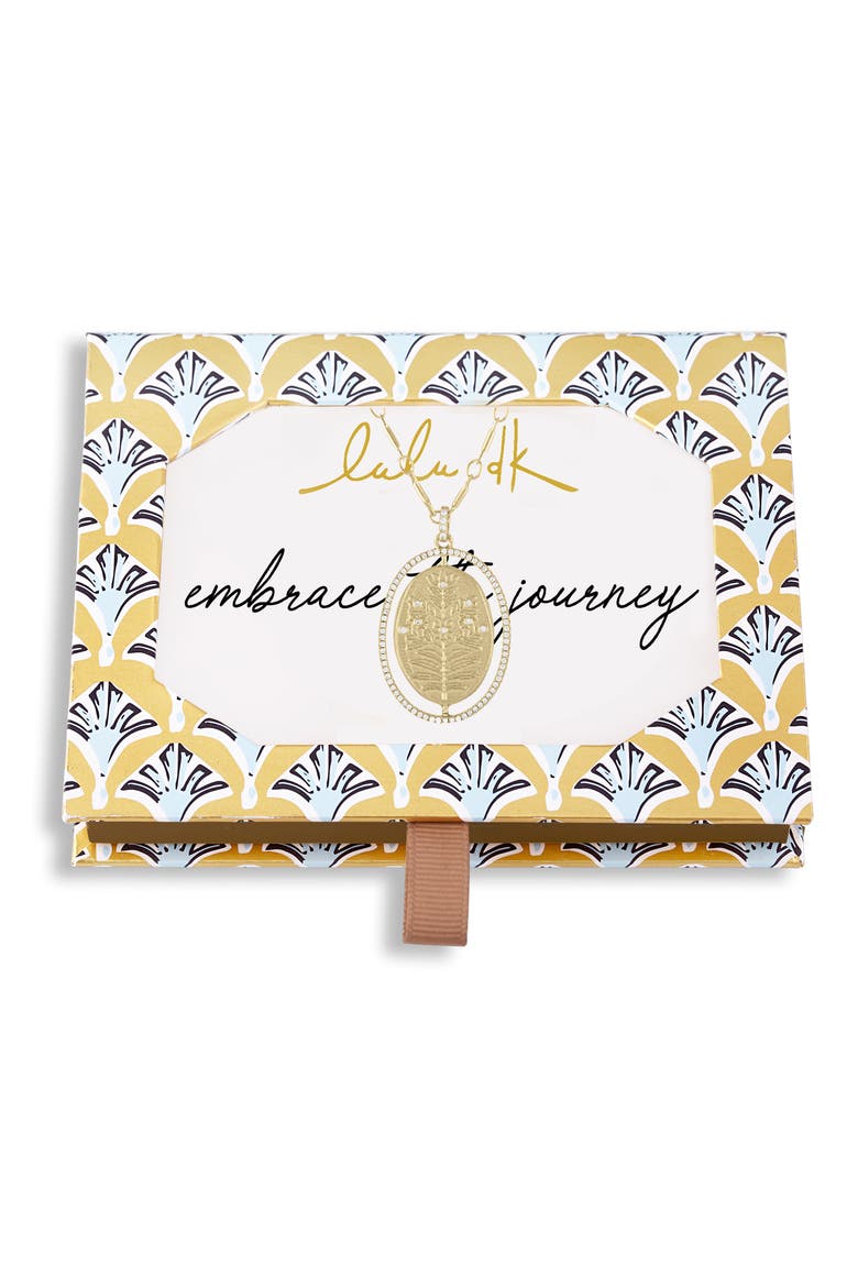 Floral Medallion Pendant Necklace, Alternate, color, GOLD