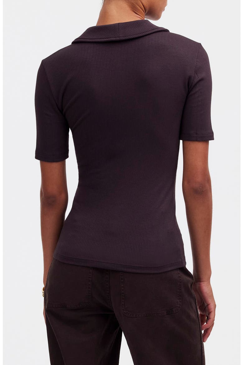 Drapey Rib Polo, Alternate, color, DARK CAROB