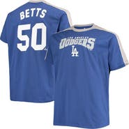PROFILE Men's Mookie Betts Royal/Gray Los Angeles Dodgers Big & Tall Fashion Piping Player T-Shirt
