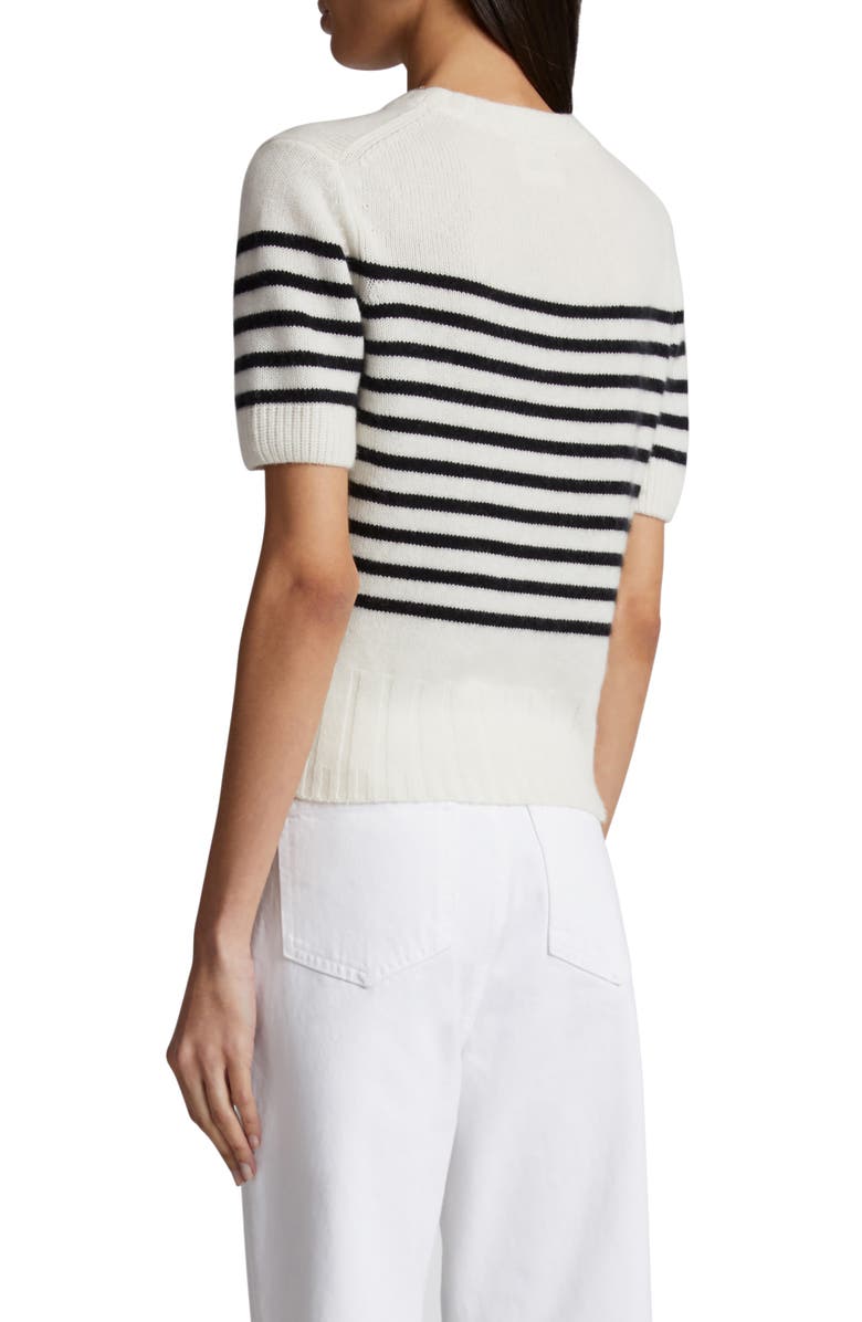 Khaite Luphia Short Sleeve Cashmere Sweater, Alternate, color, 