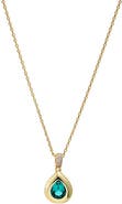 BY ADINA EDEN Paraiba Pear Cut Drop Pendant Necklace