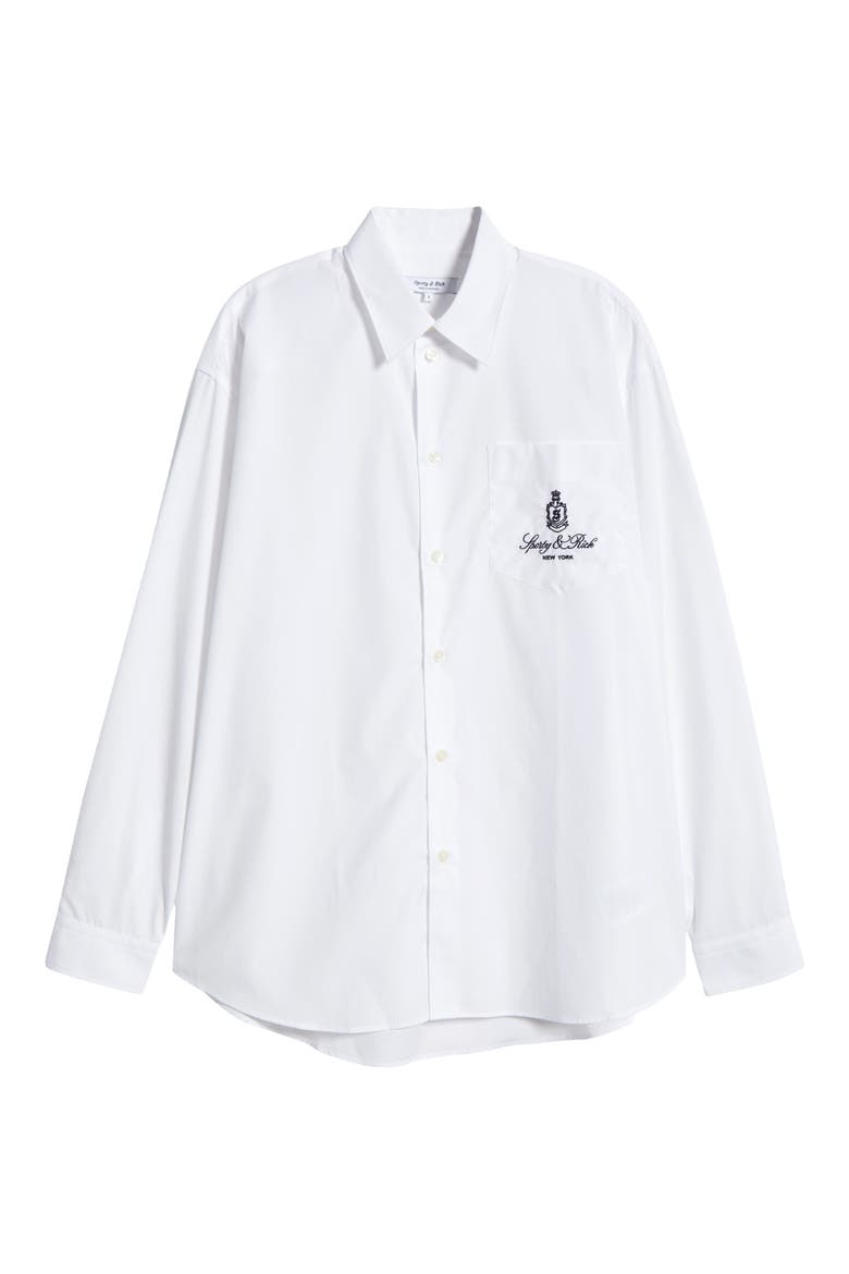 Vendome Oversize Cotton Poplin Button-Up Shirt, Alternate, color, OPEN WHITE