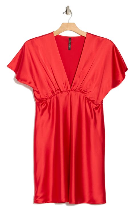 Deep V-Neck Cocktail Dress (Plus)