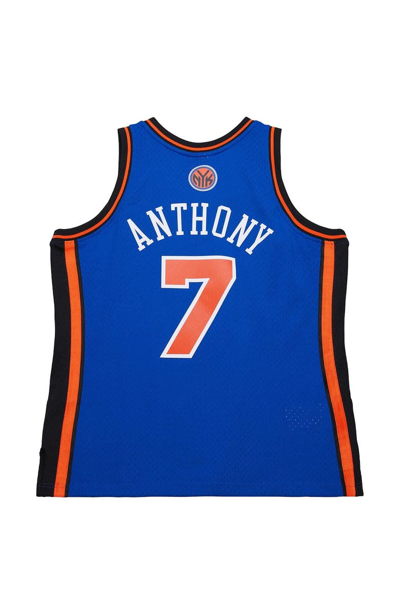Mitchell & Ness Men's Mitchell & Ness Carmelo Anthony Blue New York Knicks Big & Tall 2010/11 Swingman Jersey, Alternate, color,