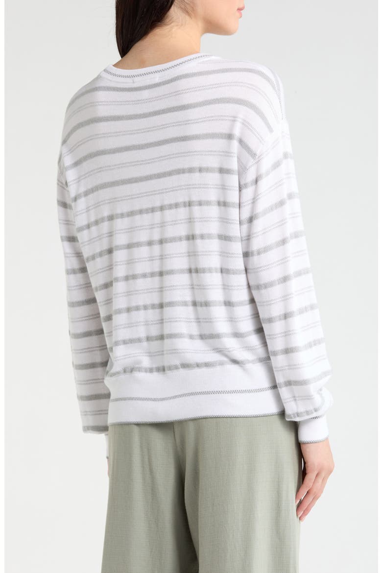 Finn Stripe Sweater, Alternate, color, EUCALYPTUS GREEN/ WHITE