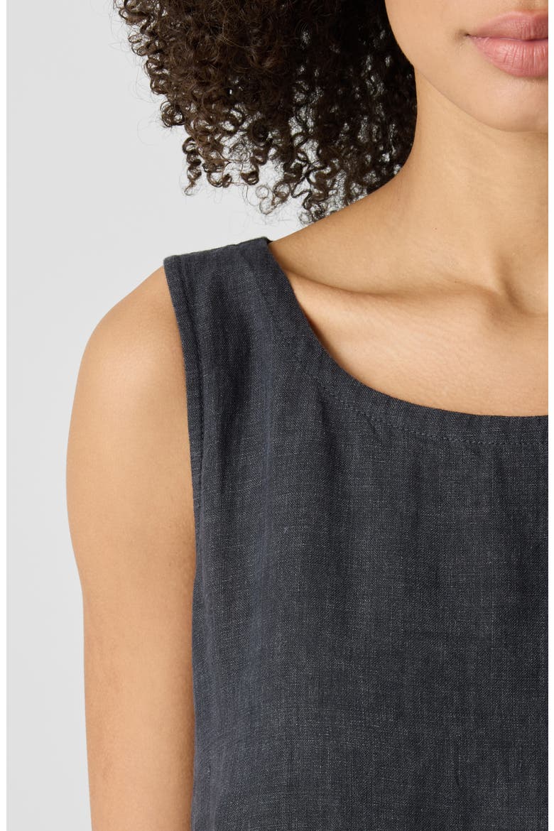 Organic Linen A-Line Dress, Alternate, color, GRAPHITE