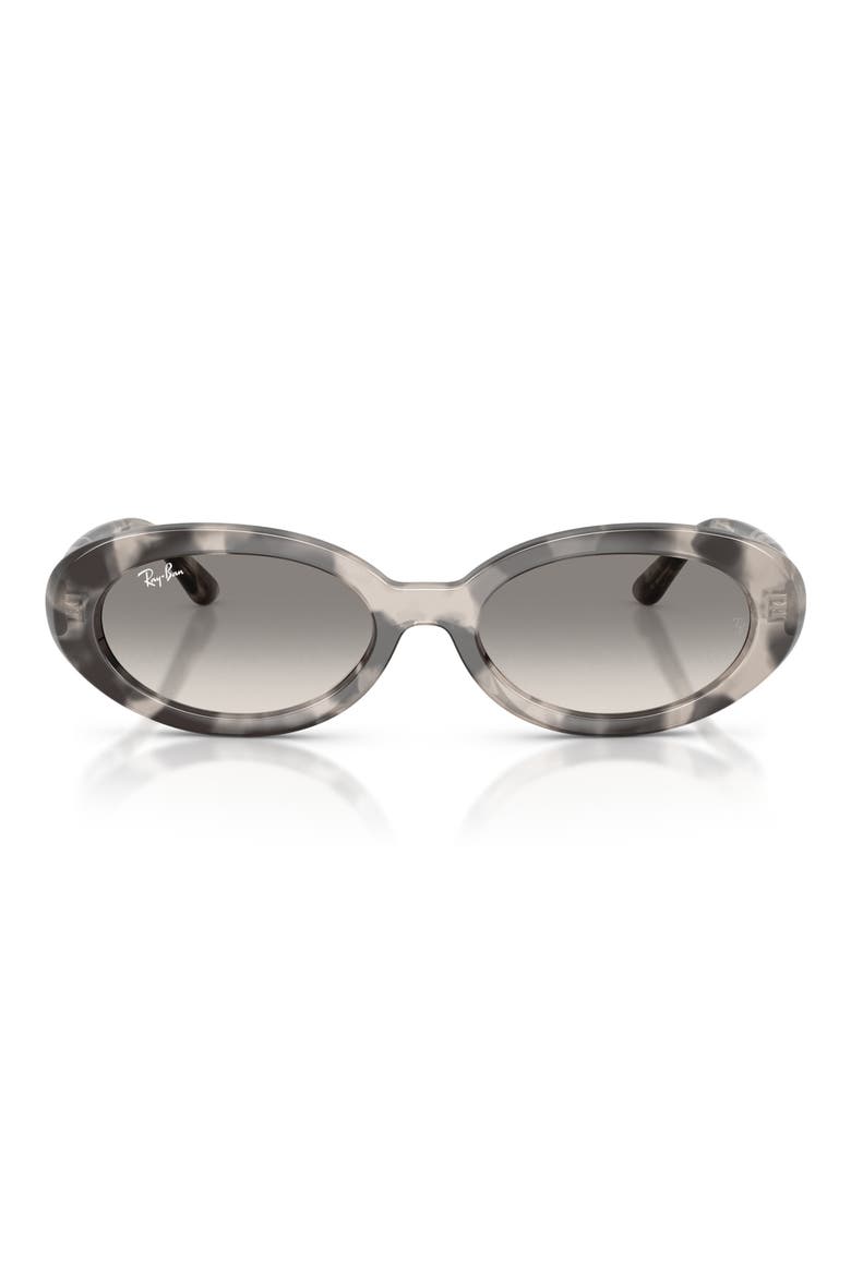 54mm Gradient Oval Sunglasses, Main, color, OPAL GREY HAVANA / CLEAR GREY