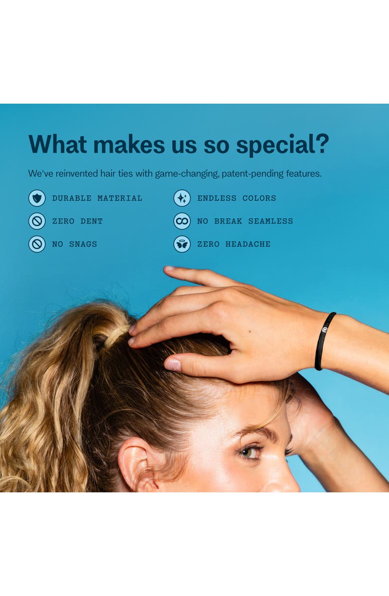 Gimme Beauty Low Profile Hair Bands, Alternate, color, Black