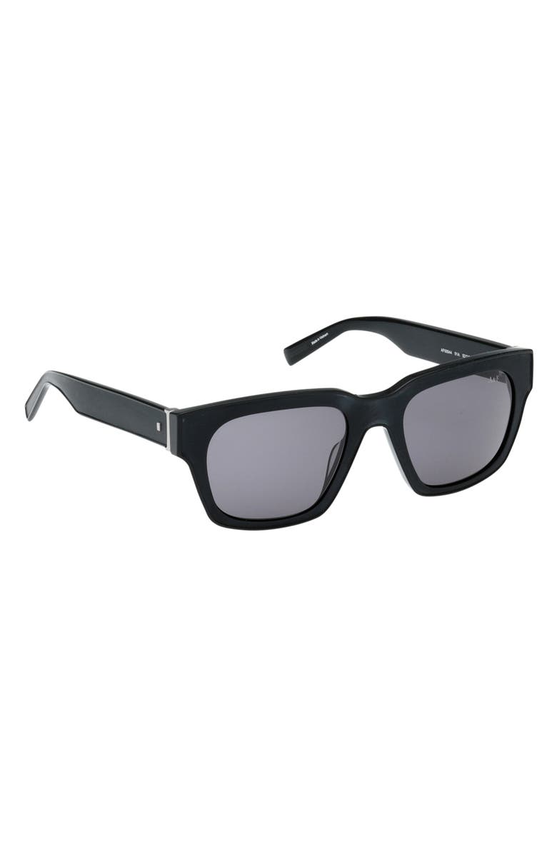 ABERCROMBIE & FITCH 52mm Square Sunglases, Alternate, color, Shiny Black / Smoke