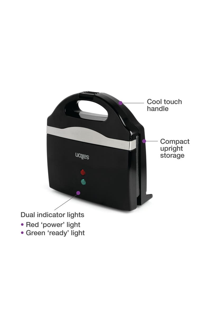 Salton Sandwich Maker - Black, Alternate, color, 