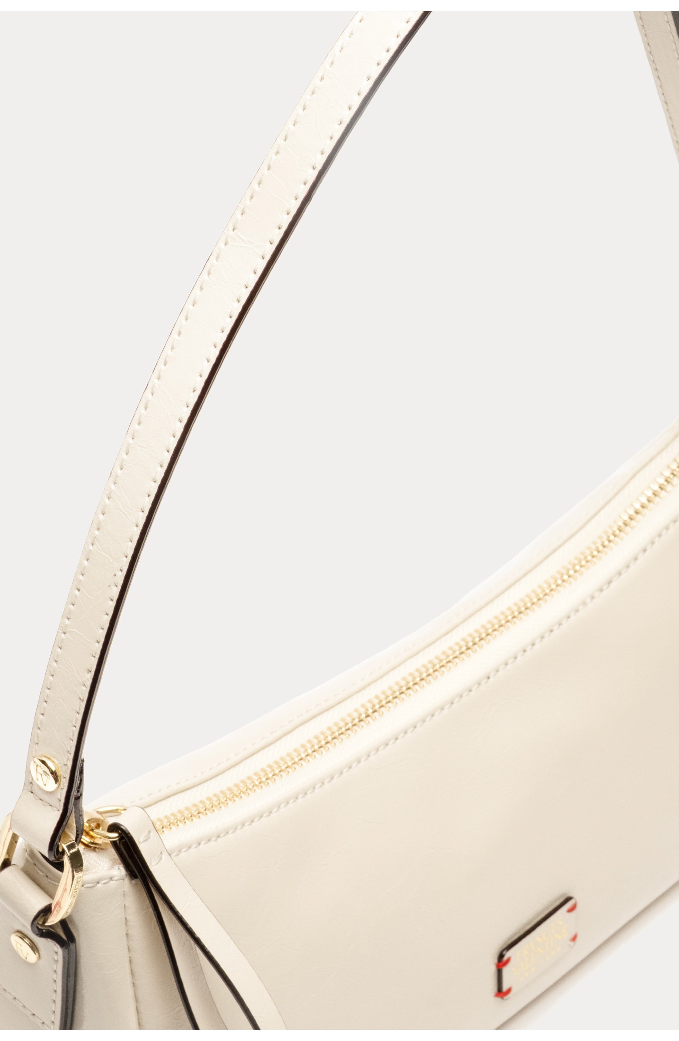 Frances Valentine Mia Leather Shoulder Bag, Alternate, color, Oyster