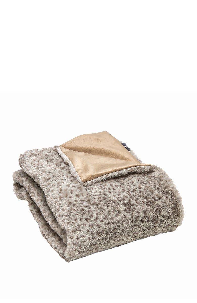 LUXE Faux Fur Throw - 50" x 60" - Lynx, Main, color, 
