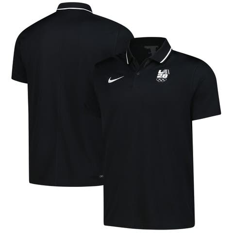 Men's Nike  Black LA28 Summer Olympics Retro Coach Performance Polo