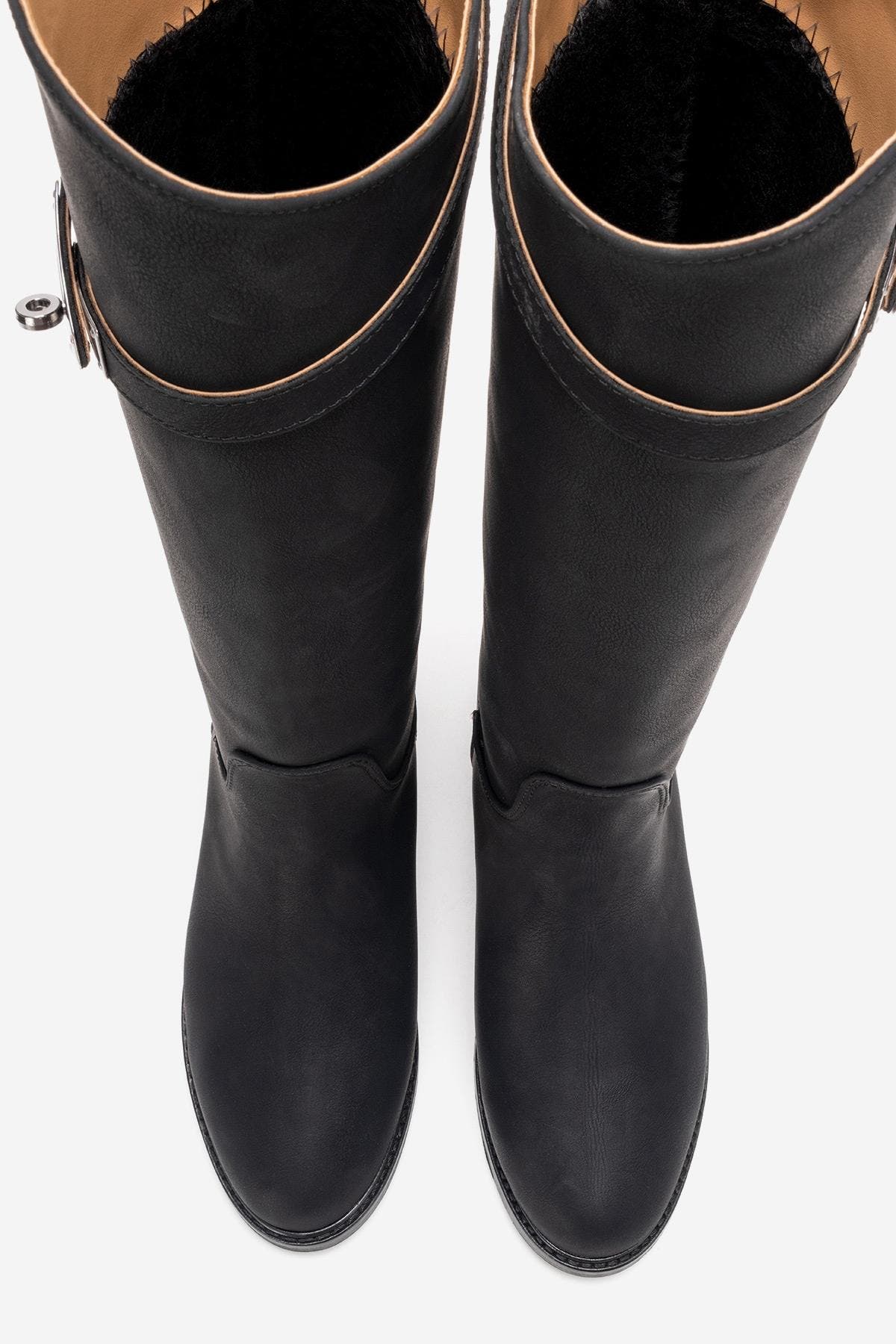 Yoko Knee High Boot, Alternate, color, Black Nubuck Faux Leather