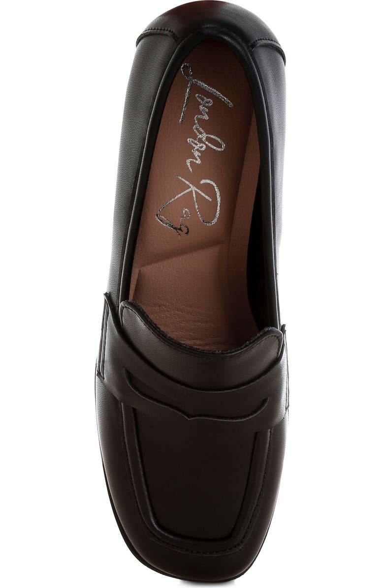 LONDON RAG Sutapa Penny Strap Flared Block Heel Loafer, Alternate, color,
