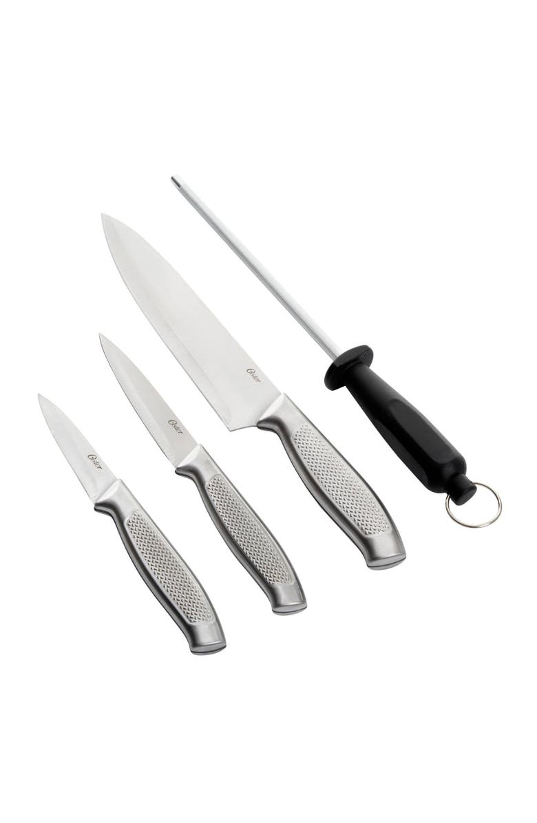 OSTER Edgefield Stainless Steel 4 Piece Cutlery Set, Main, color, Silver